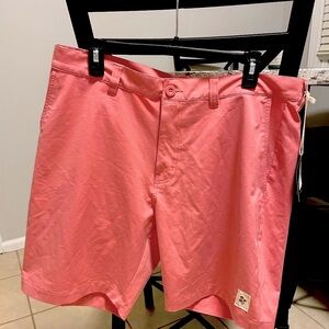 Travis Mathew Pink Flat Front Shorts